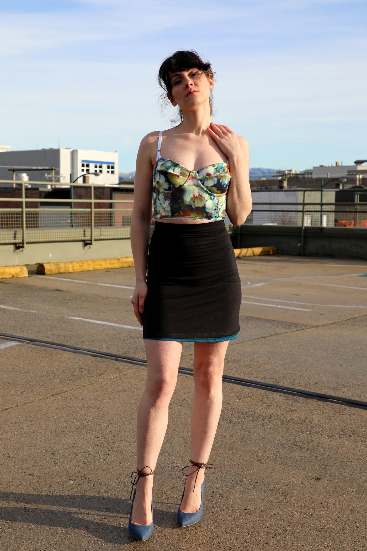 The Harlow Bustier in Painted Floral