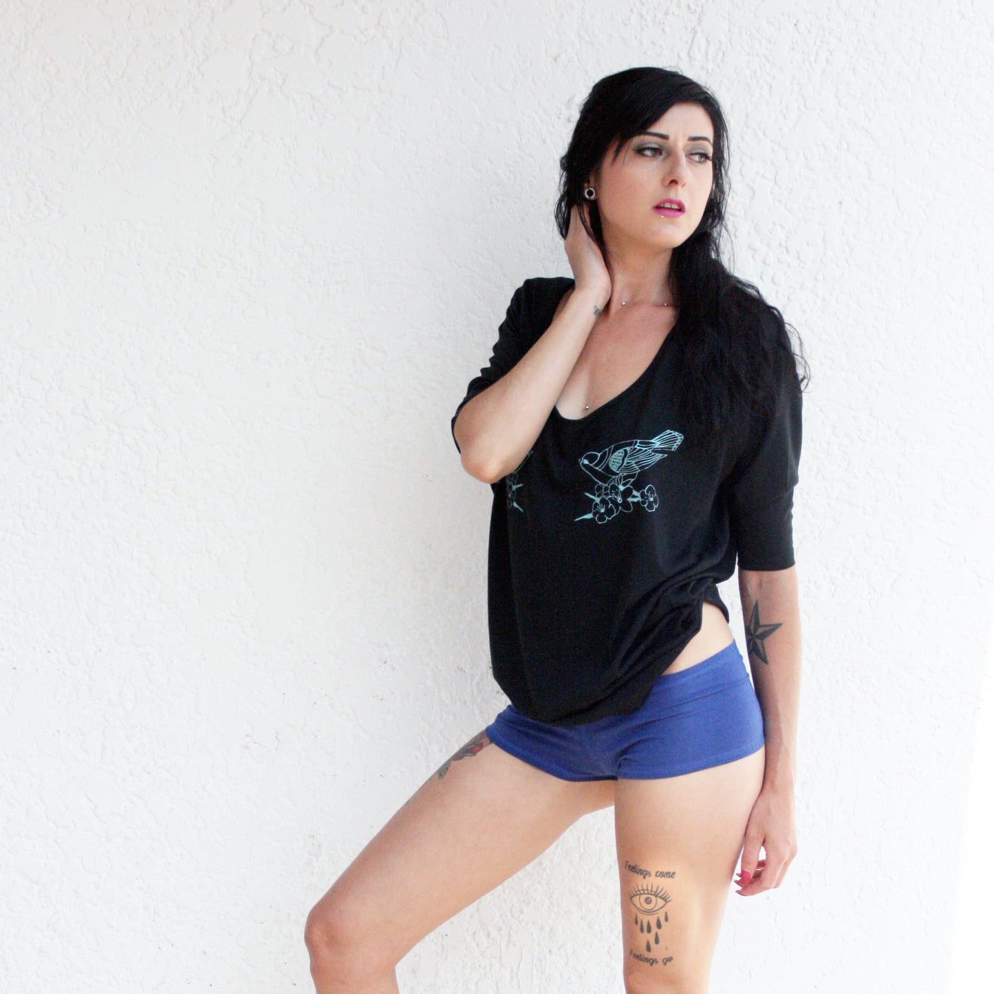 Hot Shorts. Bamboo blend fabric. Cobalt
