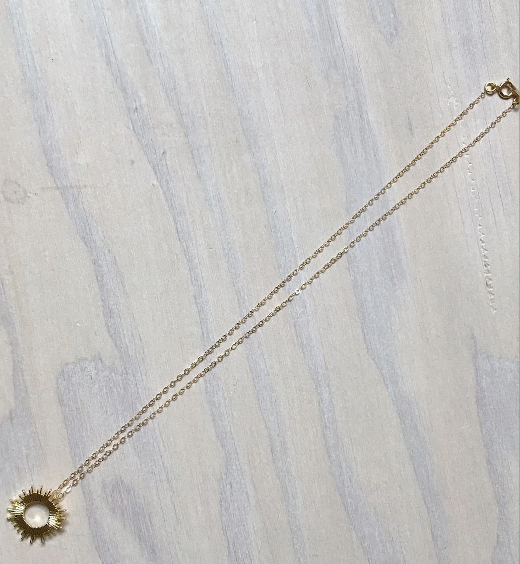 Raggio Di Sole Necklace, Gold Plated, Gold Fill Chain