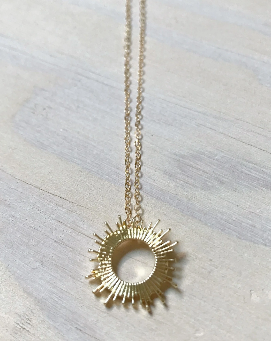 Raggio Di Sole Necklace, Gold Plated, Gold Fill Chain