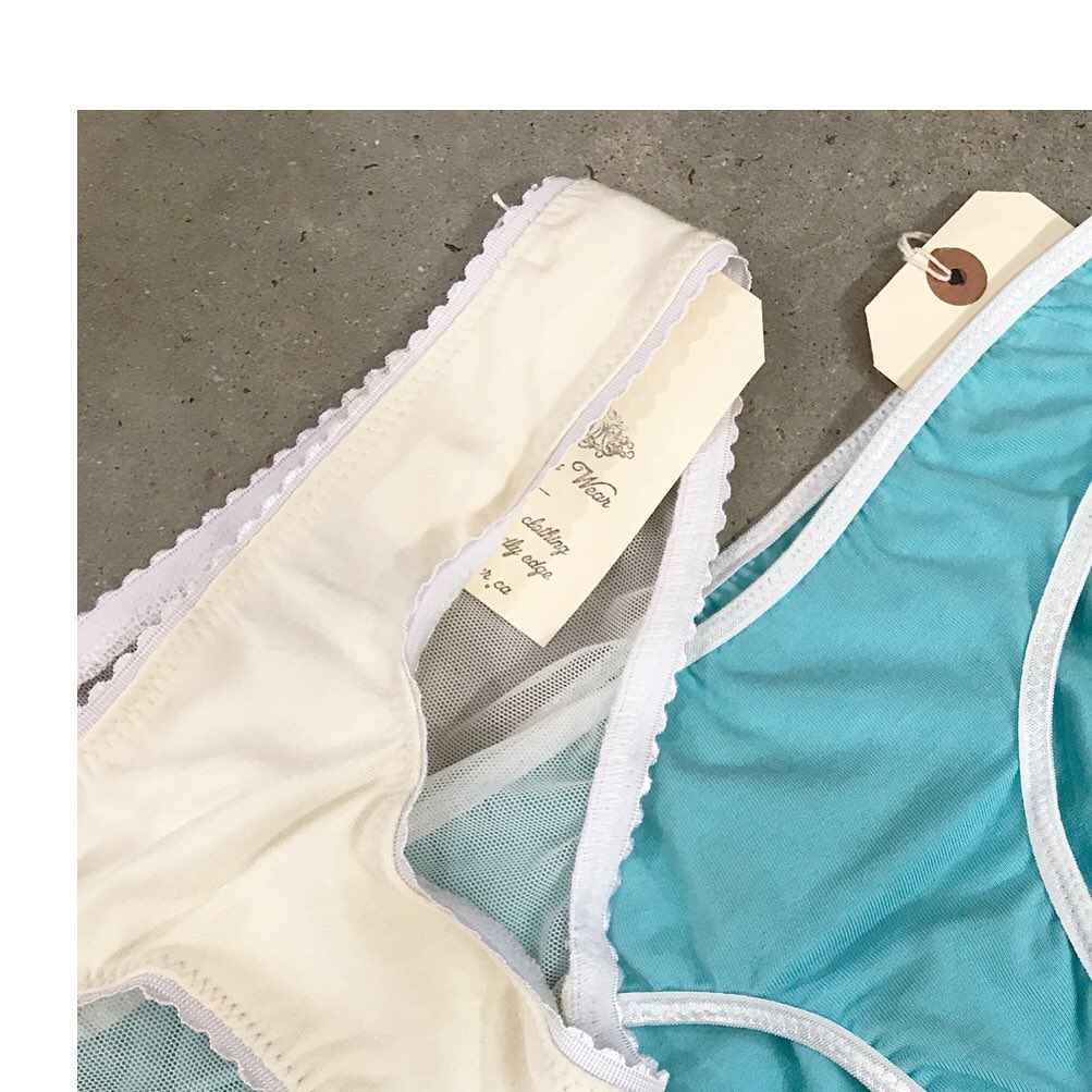 Lola Sheer Back Underwear. Bamboo blend front, Nylon mesh back. Cream/Cream