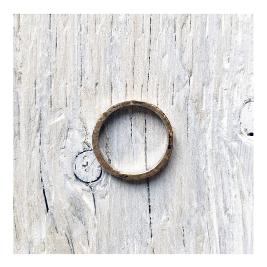 Hammered and Pickled Stackable Ring 5mm Sterling Silver