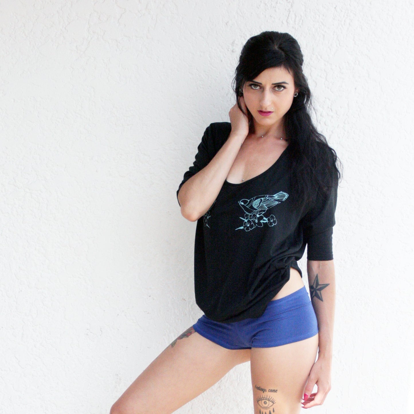 Hot Shorts. Bamboo blend fabric. Cobalt