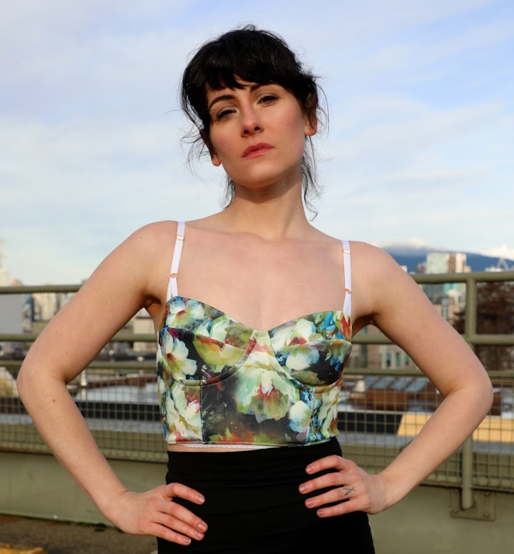 The Harlow Bustier in Painted Floral